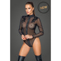 Zipped Tulle Bodysuit w Embroidery - Just for you desires