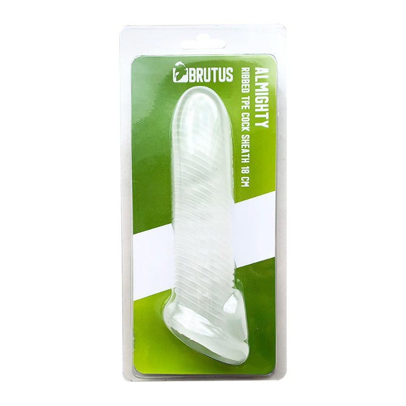 Almighty Ribbed Cocksheath 18cm - Just for you desires