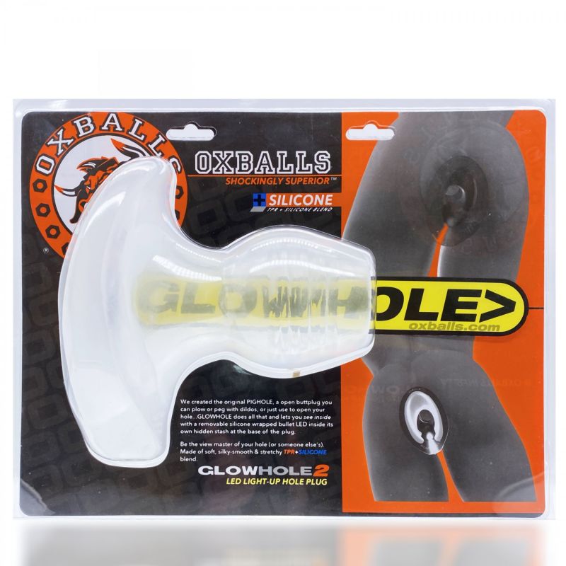 Glowhole 2 Buttplug L Clear Frosted - Just for you desires