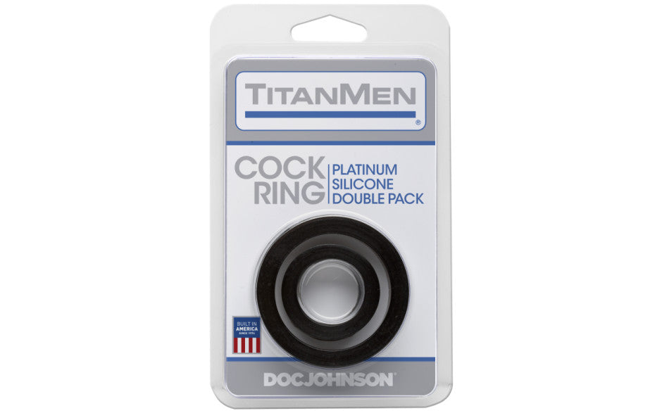 Silicone Cock Rings Double Pack Black - Just for you desires