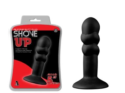 Shove Up 5" Silicone Butt Plug With Suction Cup Black - Just for you desires