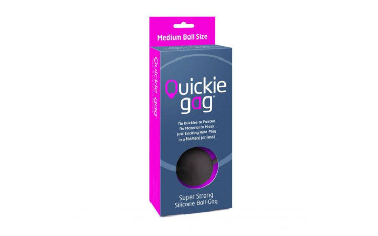 Quickie Gag Medium Ball Black - Just for you desires