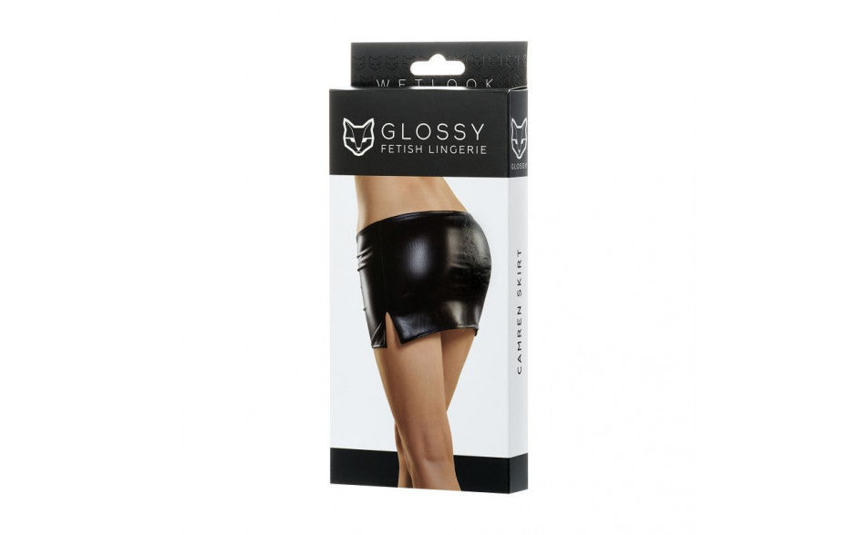 Glossy Wetlook Mini Skirt Camren Small - Just for you desires