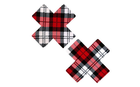School Girl Plaid X Factor Pasties - Just for you desires