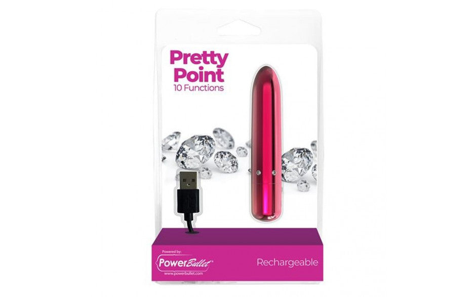 Pretty Point 4in Power Bullet Pink - Just for you desires