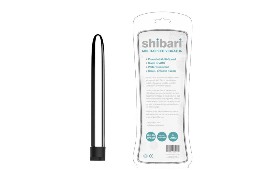 Shibari Multi-Speed Vibrator 9in Silver - Just for you desires