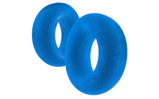 Hunky Junk Stiffy 2 Pc Bulge Cockrings Teal Ice - Just for you desires