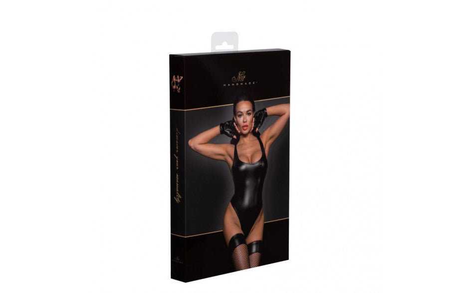 Power Wetlook Bodysuit w High Cut Leg - Just for you desires