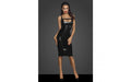 Power Wetlook  Midi Dress w Front Zipper - Just for you desires