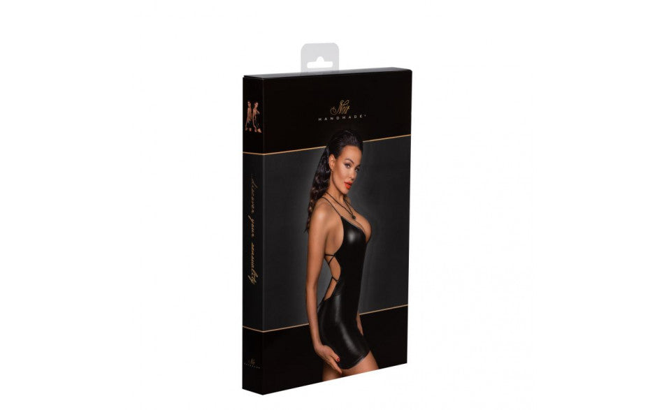 Power Wetlook Mini Dress w Lace Up Back - Just for you desires