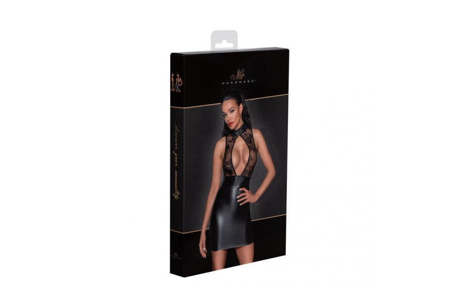 Power Wetlook Short Dress w Skirt & Tulle Top - Just for you desires