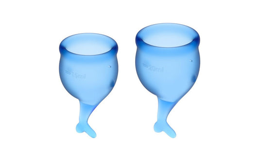 Feel Secure Menstrual Cup Dark Blue 2pcs - Just for you desires