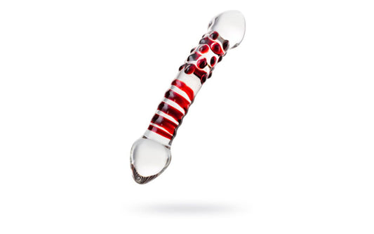Sexus Glass Dildo Red Delight 19cm - Just for you desires