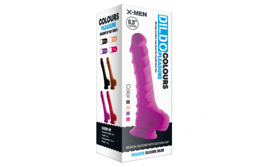 Realistic Dildo Ridged Shaft w Balls Pink - Just for you desires