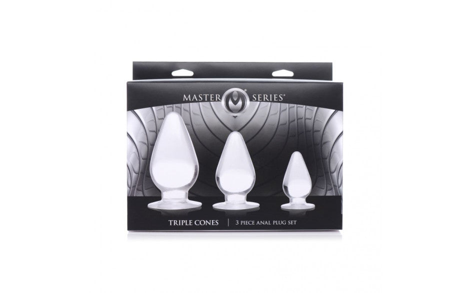 Triple Cones 3 Pc Anal Plug Set Clear - Just for you desires