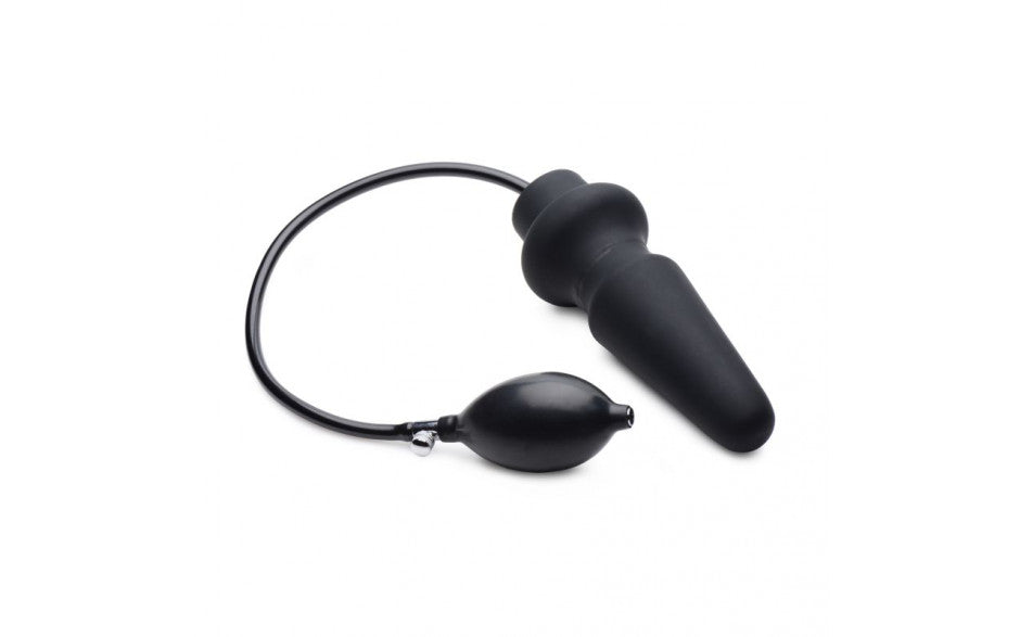 Ass Pand Large Inflatable Silicone Plug Black - Just for you desires