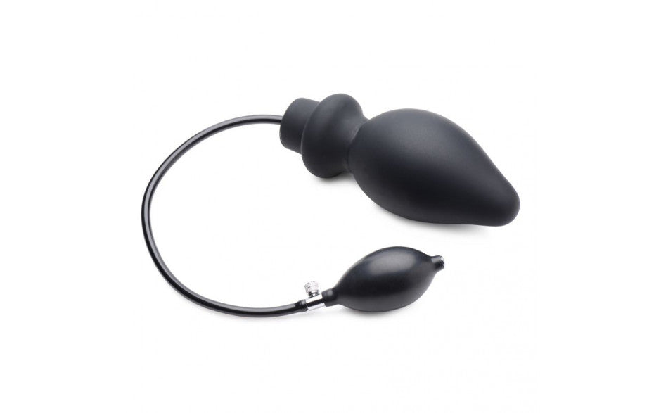 Ass Pand Large Inflatable Silicone Plug Black - Just for you desires