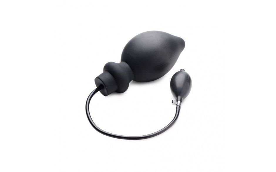 Ass Pand Large Inflatable Silicone Plug Black - Just for you desires