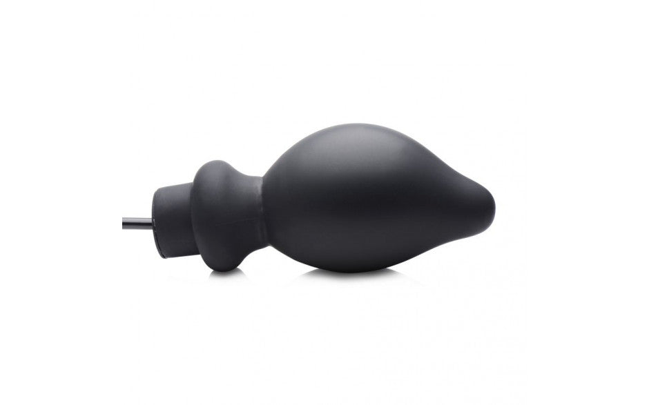 Ass Pand Large Inflatable Silicone Plug Black - Just for you desires