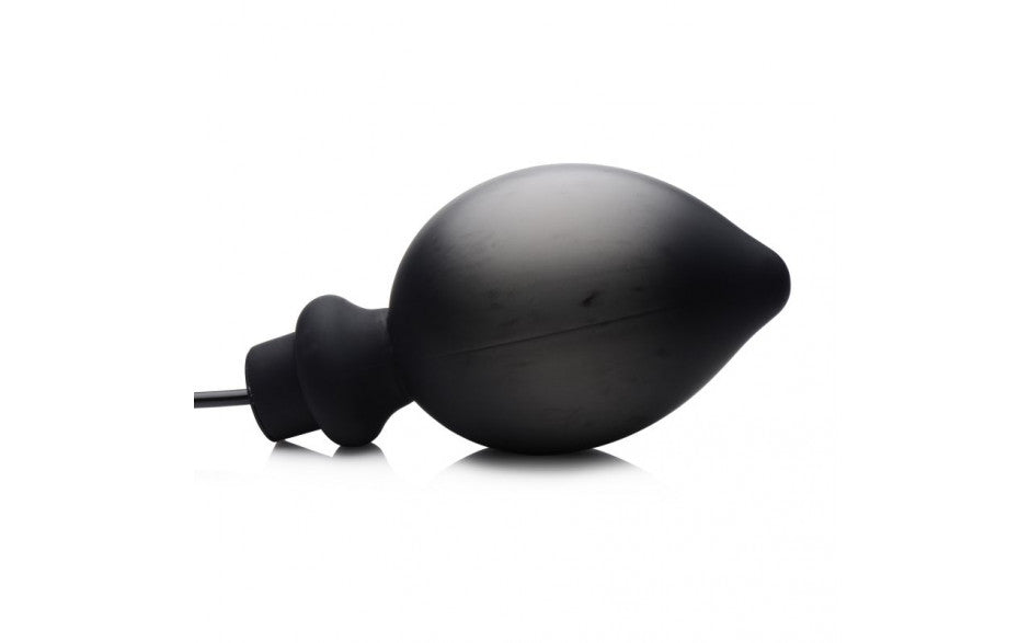 Ass Pand Large Inflatable Silicone Plug Black - Just for you desires