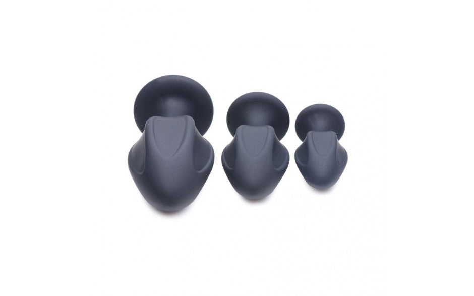 Triple Juicers Silicone Anal Plug Set Black - Just for you desires