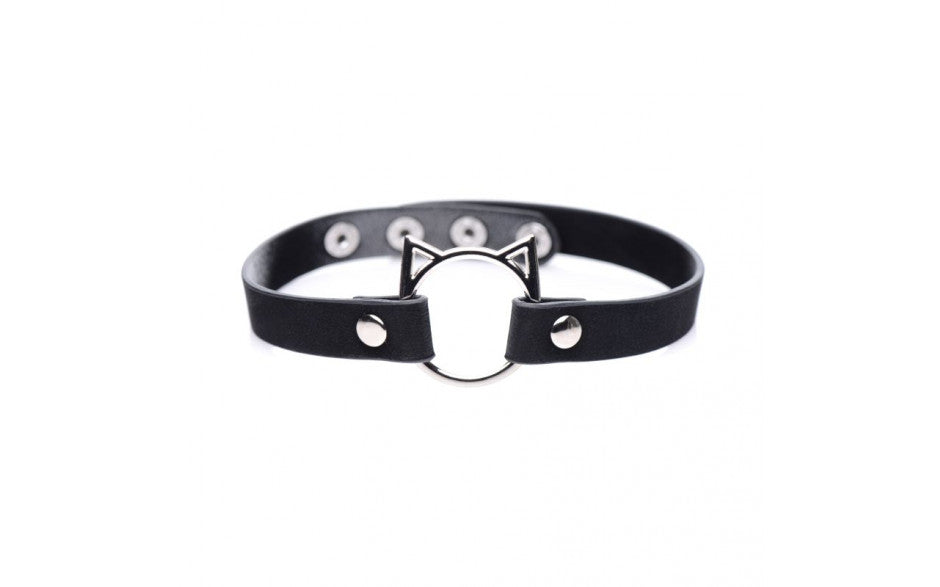 Kinky Kitty Ring Slim Choker Black - Just for you desires