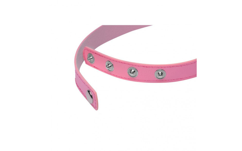 Kinky Kitty Ring Slim Choker Pink - Just for you desires