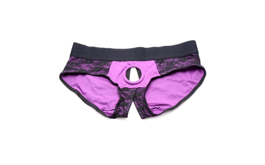 Lace Envy Panty Harness Purple L/XL - Just for you desires