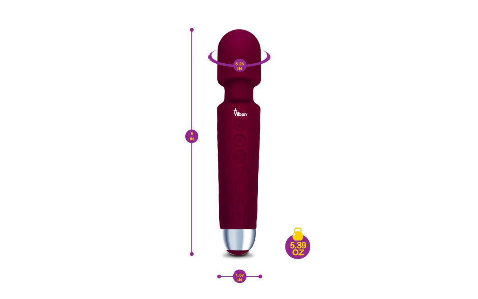 Viben Tempest Rechargeable Wand Massager Ruby - Just for you desires