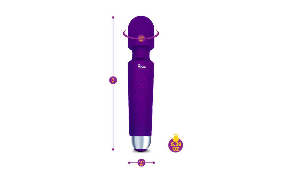 Viben Tempest Travel Wand Massager Violet - Just for you desires