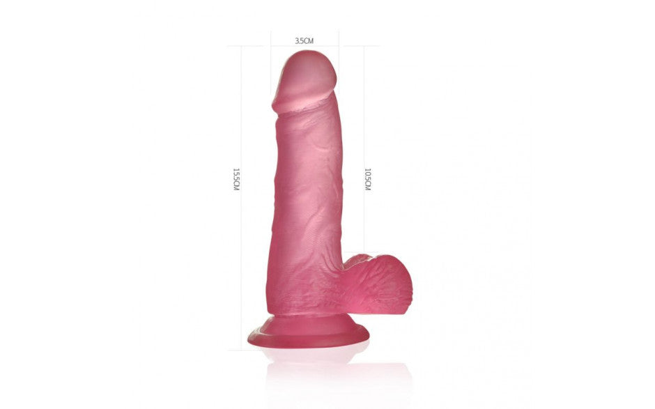 Jelly Studs 6in Crystal Dildo Small Pink - Just for you desires