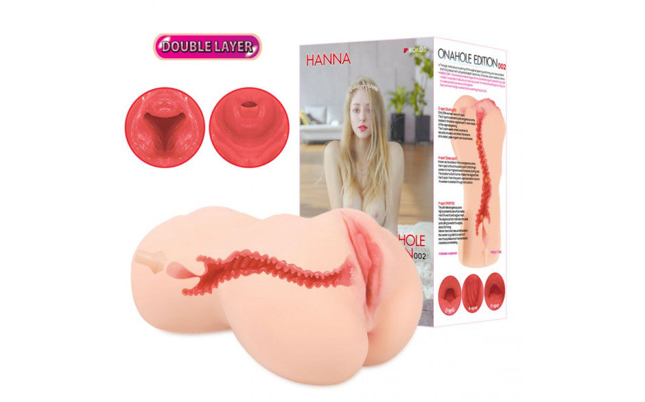 Kokos Hanna Onahole 002 - Flesh Dual Layer Vagina Stroker - Just for you desires