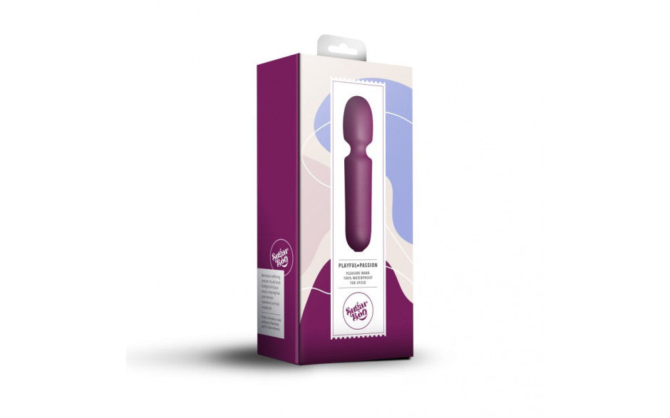 SugarBoo Playful Passion Wand Vibe Burgundy - Just for you desires