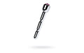 Silver Metal Urethral Plug w Ruby Rhinestone - Just for you desires