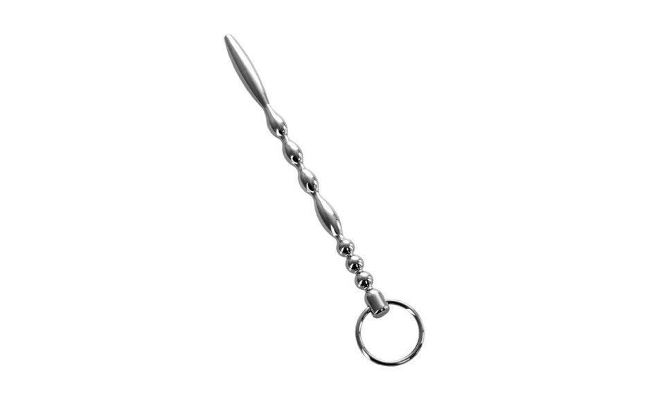 Silver Metal Urethral Plug w Ring - Just for you desires