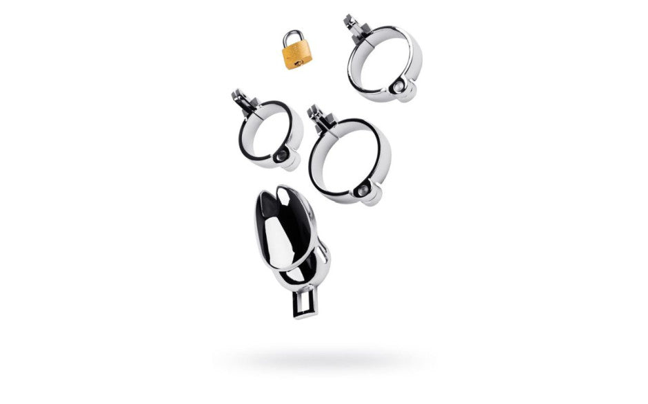 Silver Metal Chastity Cage Adjustable - Just for you desires
