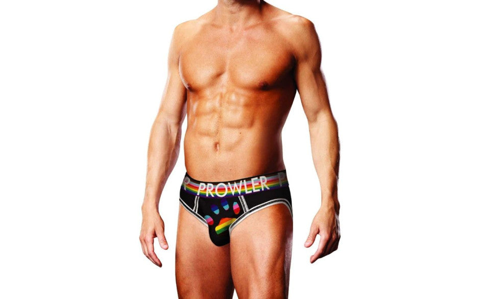 Prowler Oversized Paw Open Back Brief Black - Just for you desires