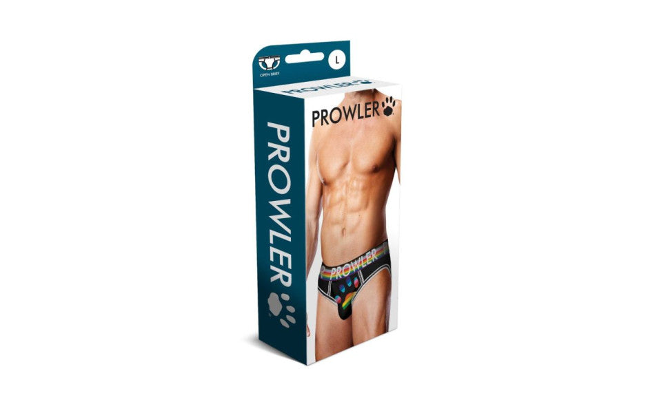 Prowler Oversized Paw Open Back Brief Black - Just for you desires