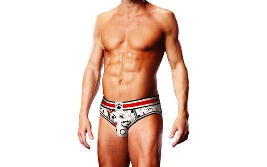 Prowler Puppie Print Open Brief Black Red - Just for you desires