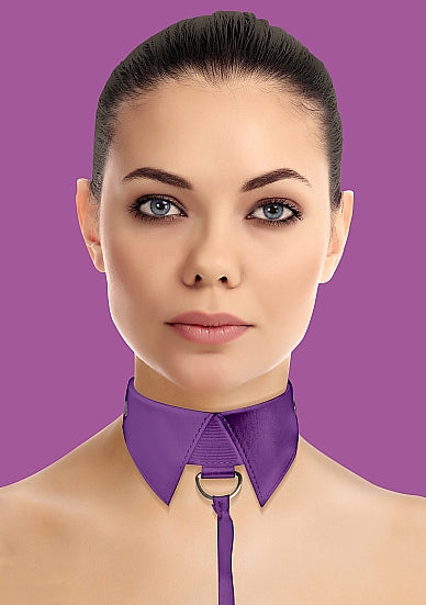 Classic Collar with Leash - Black - Just for you desires