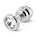 Diogol - Ano Butt Plug Ribbed Silver Plated 30 mm - Just for you desires