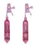 Nipple Play One Touch Micro Vibro Clamps - Pink - Just for you desires