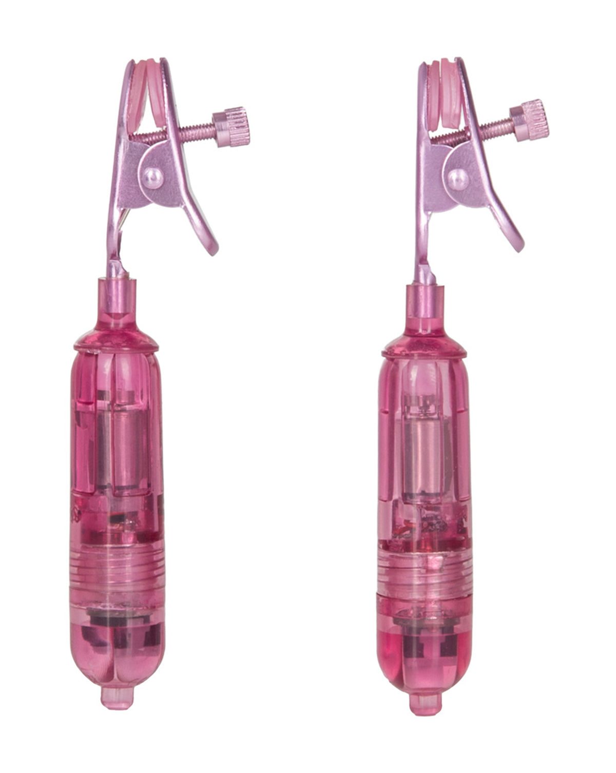 Nipple Play One Touch Micro Vibro Clamps - Pink - Just for you desires