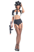 200376 - 5 Piece  Jazzy Gangster  Costume - M/L - Just for you desires