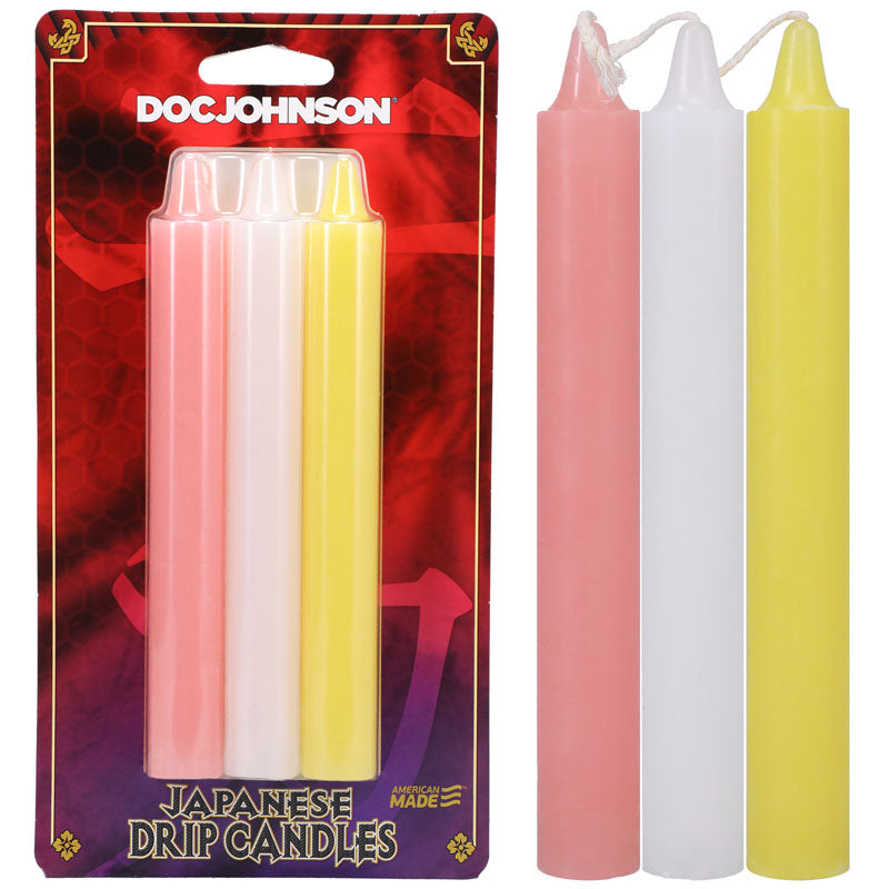 Japanese Drip Candles - Light - Light Coloured 3 Pack - Just for you desires