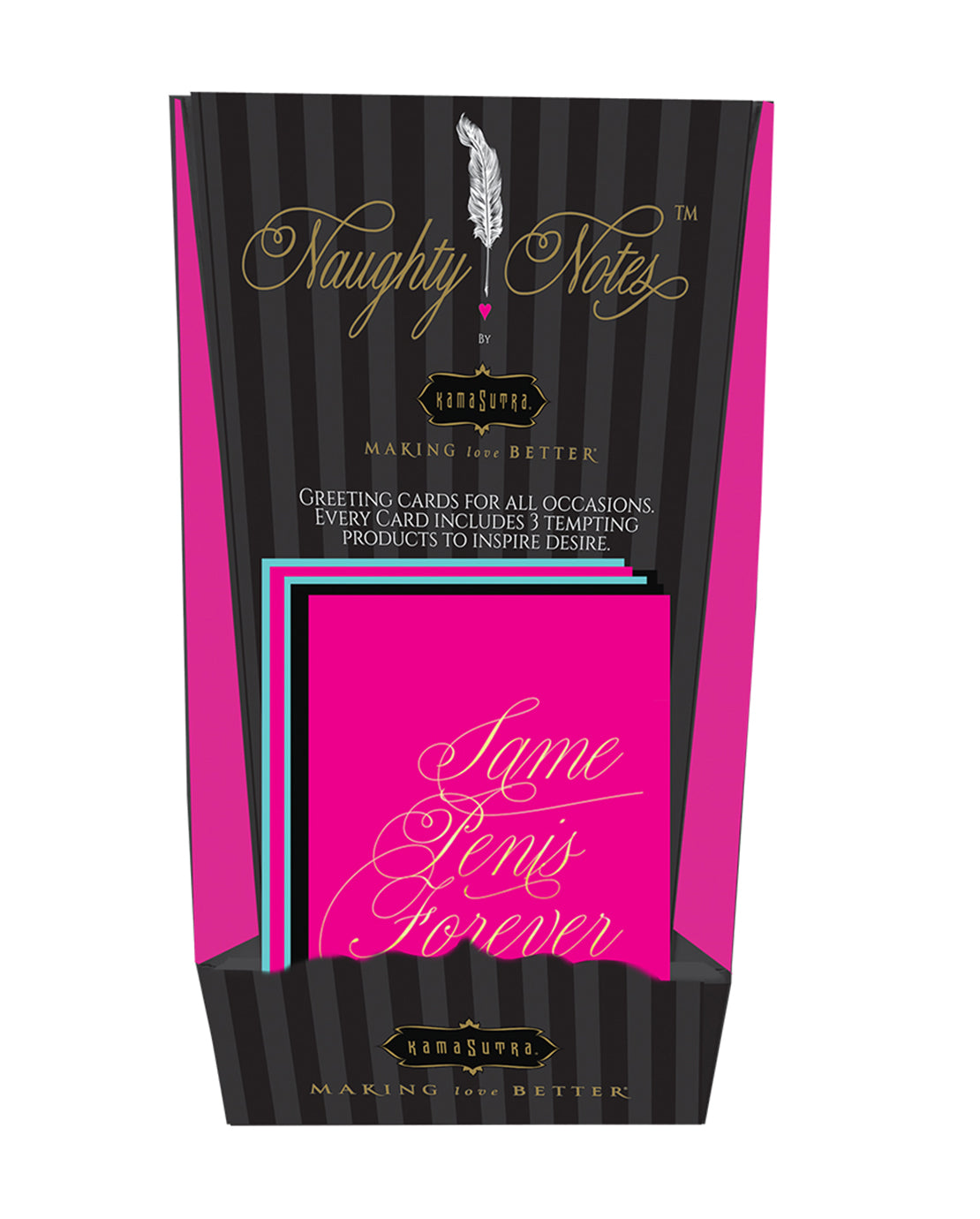 NAUGHTY NOTES GREETING CARD x 12 - Just for you desires