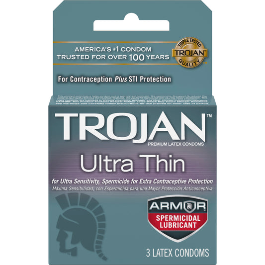 Trojan Ultra Thin Armor (Spermicidal) - Just for you desires