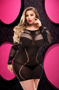 217809 - Long Sleeve Mini Dress - Just for you desires