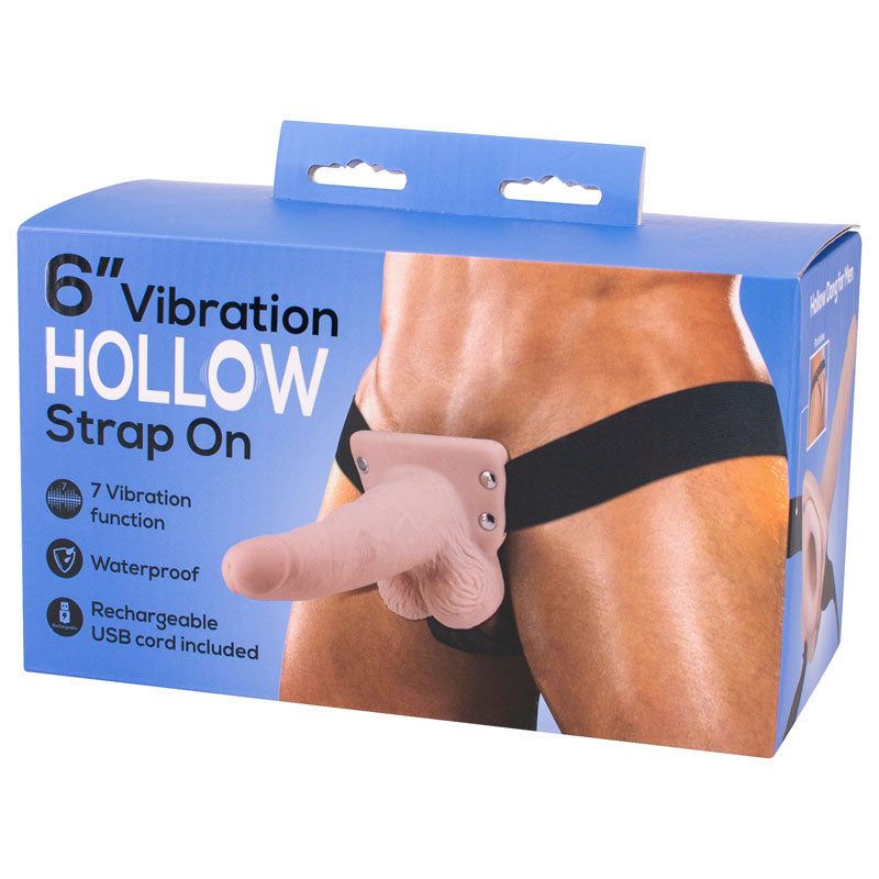 6'' Vibration Hollow Strap-On - Just for you desires