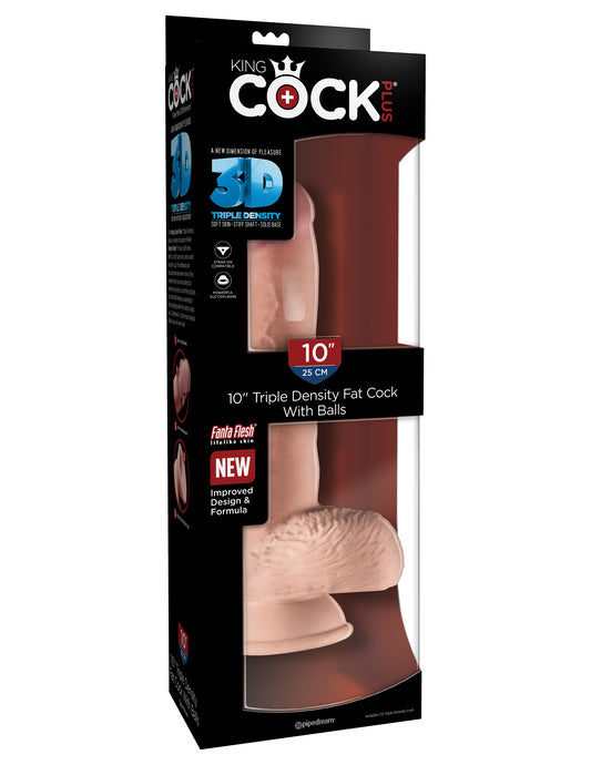 King Cock Plus Triple Density Fat Cock with Balls